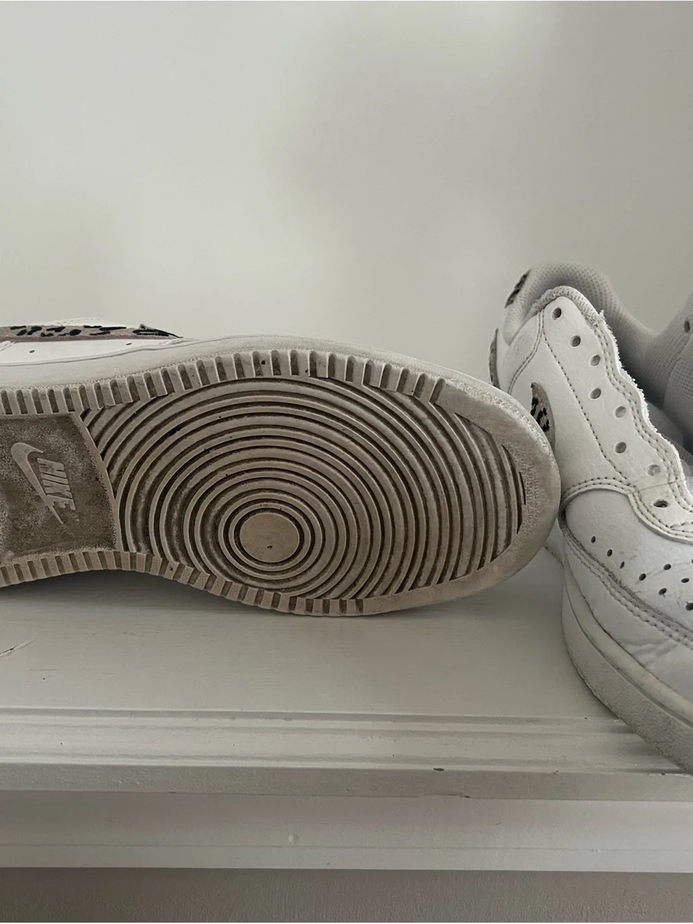 Nike White Sneakers Cheetah Print Size 7🔥